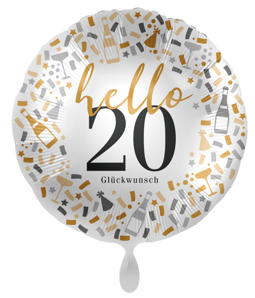 Folienballon - Hello 20 - ø 43cm